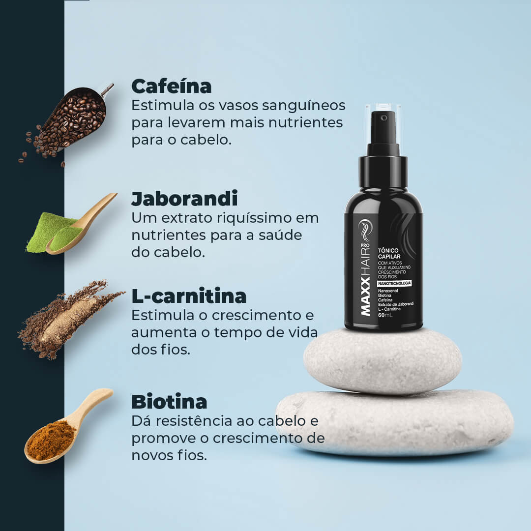 Tônico Capilar Maxx Hair | Crescimento Capilar e Combate à Queda de Cabelo (60ml)