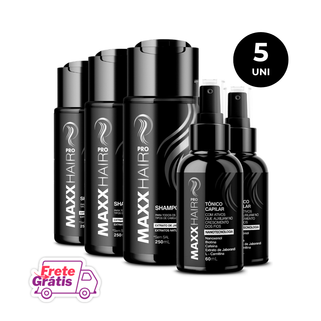 Kit 3 Shampoos + 2 Super Tônicos