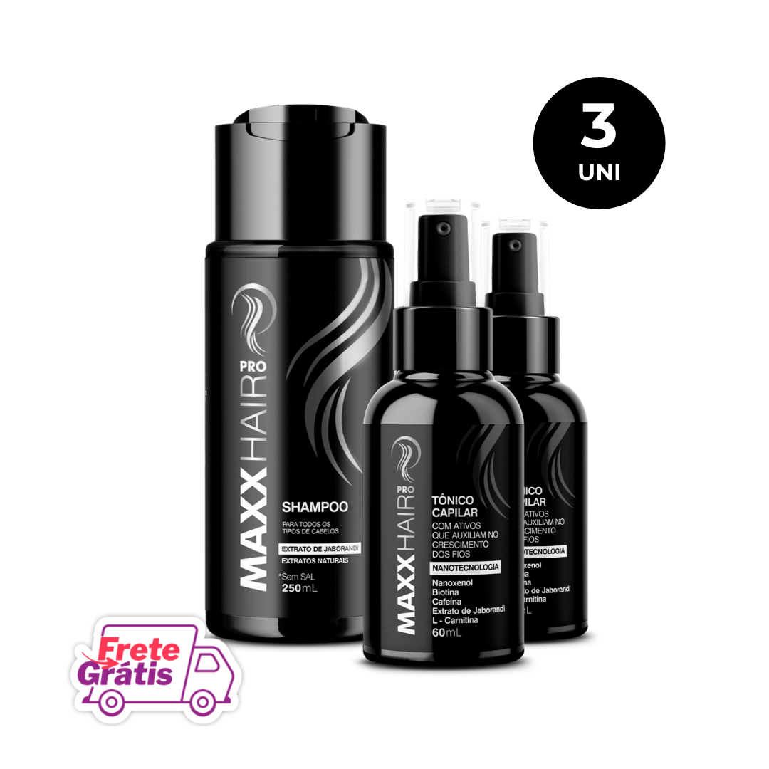 Kit 1 Shampoo + 2 Super Tônico