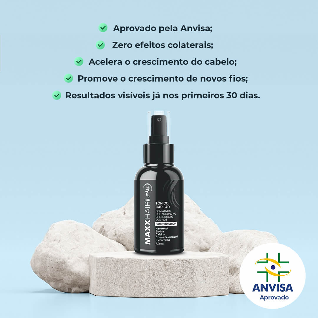 Tônico Capilar Maxx Hair | Crescimento Capilar e Combate à Queda de Cabelo (60ml)